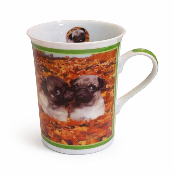 the Dansbury Mint Other - Danbury Mint Purely Pugs Porcelain Mug Puppy Dog Collector Coffee Tea Cup